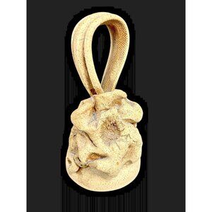 Vintage Artisan Clay/Stoneware Applied Floral Art Pottery 6" Bell Studio Signed